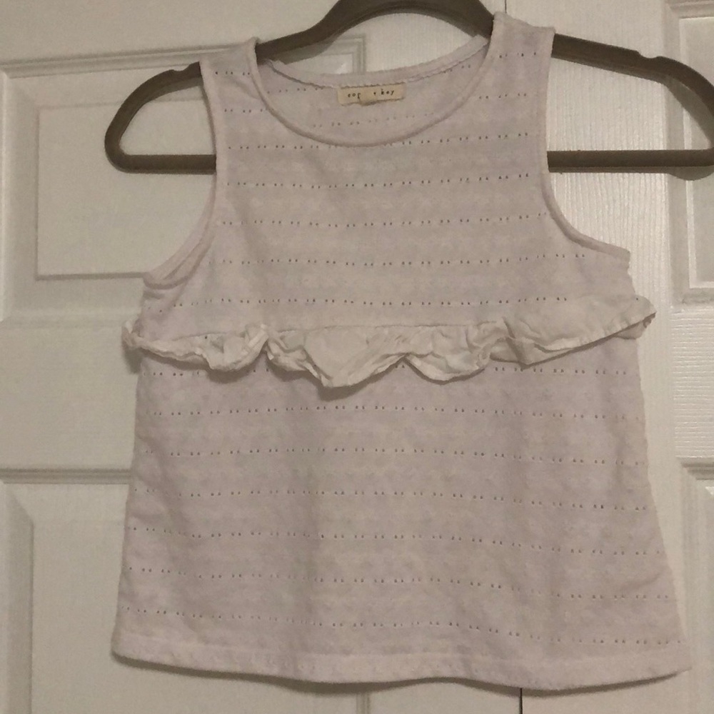 White eyelet shirt